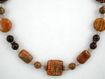 red fossil coral necklace