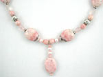 pink rhosochrosite necklace