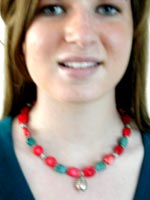 coral and turquoise necklace