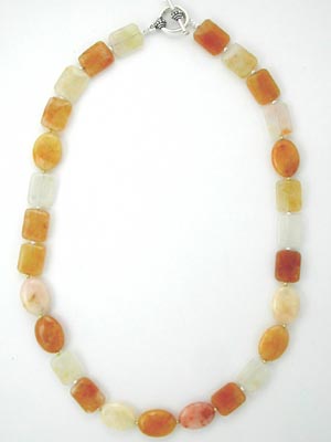 yellow jade gemstone necklace