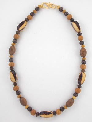 medium and dark brown with burnt wood barrel