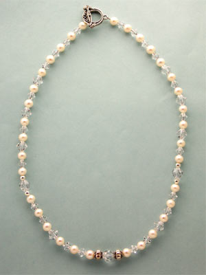 Pearl and Swarovski crystal necklace Pearl and Swarovski crystal necklace