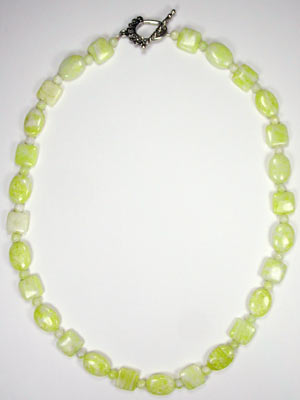 lemon jade gemstone necklace
