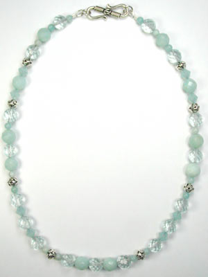 amazonite gemstone beaded necklace