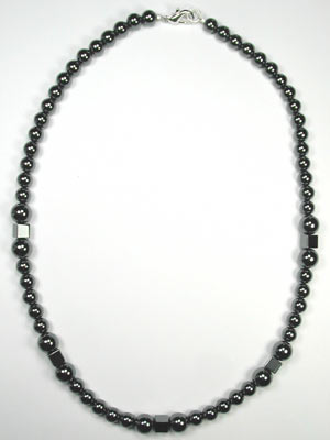 handmade hematite necklace