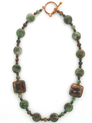 Australian green opal necklace