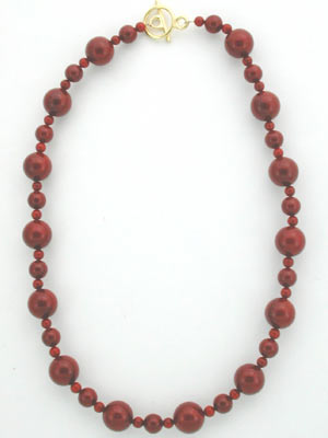 red shell pearl necklace