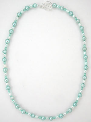 handmade blue pearl necklace handmade blue pearl necklace