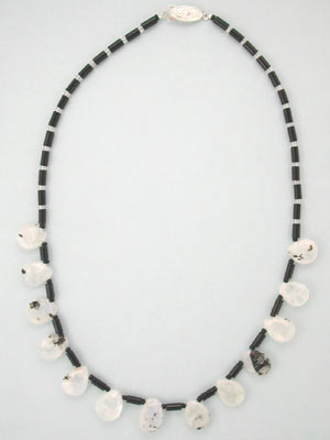 tourmalated moonstone necklace tourmalated Moonstone necklace