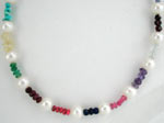 gemstone and pearl necklace