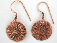 copper medallion earrings copper medallion earrings