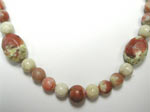 pink lepidolite ovals necklace