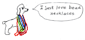 Coquette loves bead necklaces.