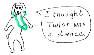 Coquette dancing the twist