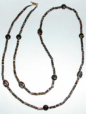 Black Millefiori Necklace Black Millefiori Necklace