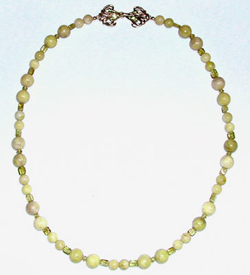 Peridot Jasper and Peridot Necklace
