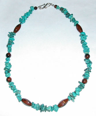 Obsidian and Turquoise Necklace