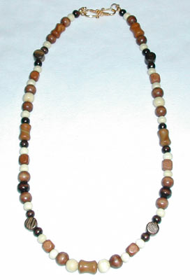 Wood and Jasper Necklace