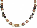 Wood Coin and Jasper Necklace Wood Coin and Jasper Necklace