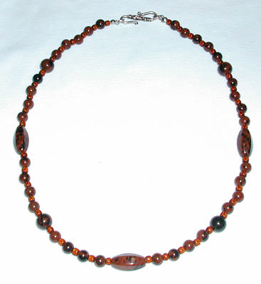 Mahogany Obsidian Brown Necklace