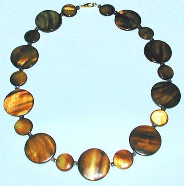Brown Mother of Pearl Necklace