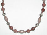 Rhodonite and Silver Necklace