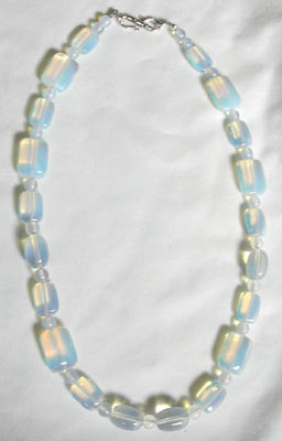 Long Opalite Blue Necklace