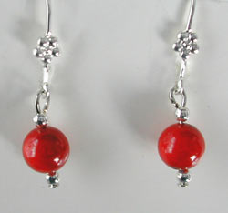 Red Coral Earrings