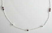 Silver Chain with Garnets