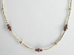 Gold and Goldstone Necklace
