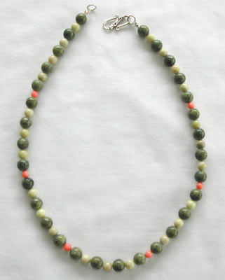 Peridot Jasper and Sediment Green Necklace