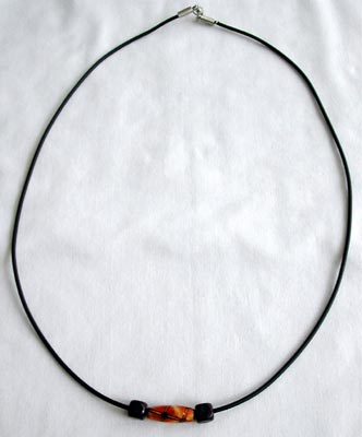 Cord with Wood Beads Necklace