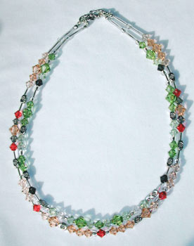Peridot and Peach Necklace