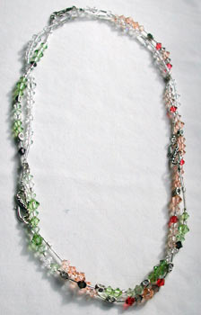 Connect and Twist Crystal, Peridot, Peach