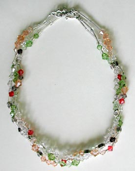 Twist Crystal, Peridot, Peach