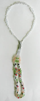 Twist and Dangle Peridot and Peach from Crystal