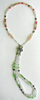 Dangle Peridot and Crystal from Peach