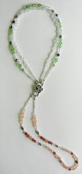 Dangle Peach from Crystal & Peridot 2 strand