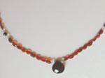 faceted garnet with pendant necklace