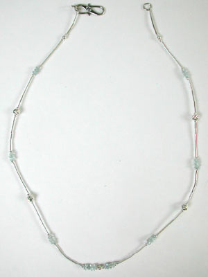 silver and aquamarine necklace silver and aquamarine necklace