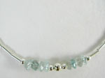 silver with aquamarine necklace
