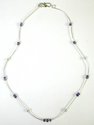 silver and amethyst necklace silver and amethyst necklace