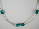 silver with apatite necklace
