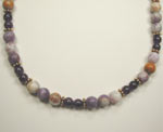 flower sugalite-amethyst necklace