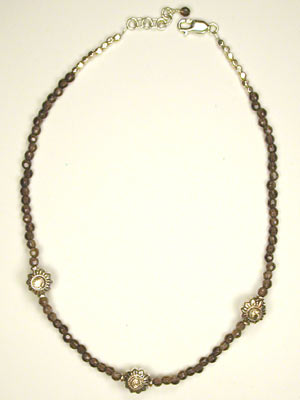 smoky quartz choker necklace