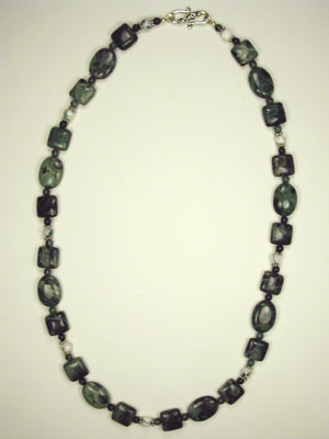 Tree agate and kambaba jasper necklace