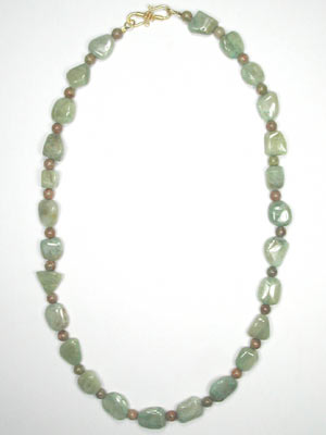 green aquamarine and jasper necklace