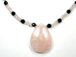 black onyx and rose quartz necklace black onyx and rose quartz necklace