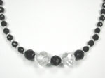 black onyx and rock crystal necklace black onyx and rock crystal necklace