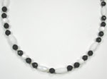 black onyx and white coral necklace black onyx and white coral necklace
